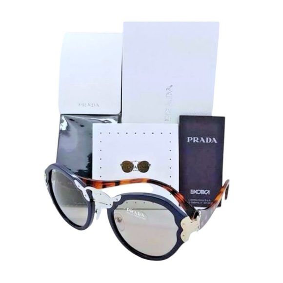 $640 Prada Catwalk Sunglasses Blue 54-25-140 Smoke Lens 100% UV GR8 Gift NWT - Picture 3 of 9